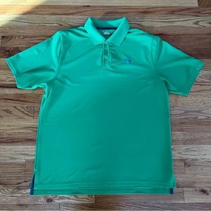 Men’s Under Armour Golf shirt with Heat Tech, Large, green